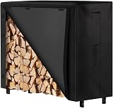 AMAGABELI Firewood Log Holder Cover 48"x24"x42" Waterproof 600D view 8
