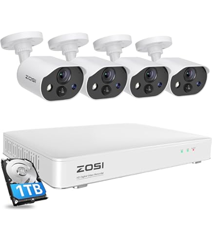 Amazon.com : ZOSI C303 Spotlight Home Security Cameras System with