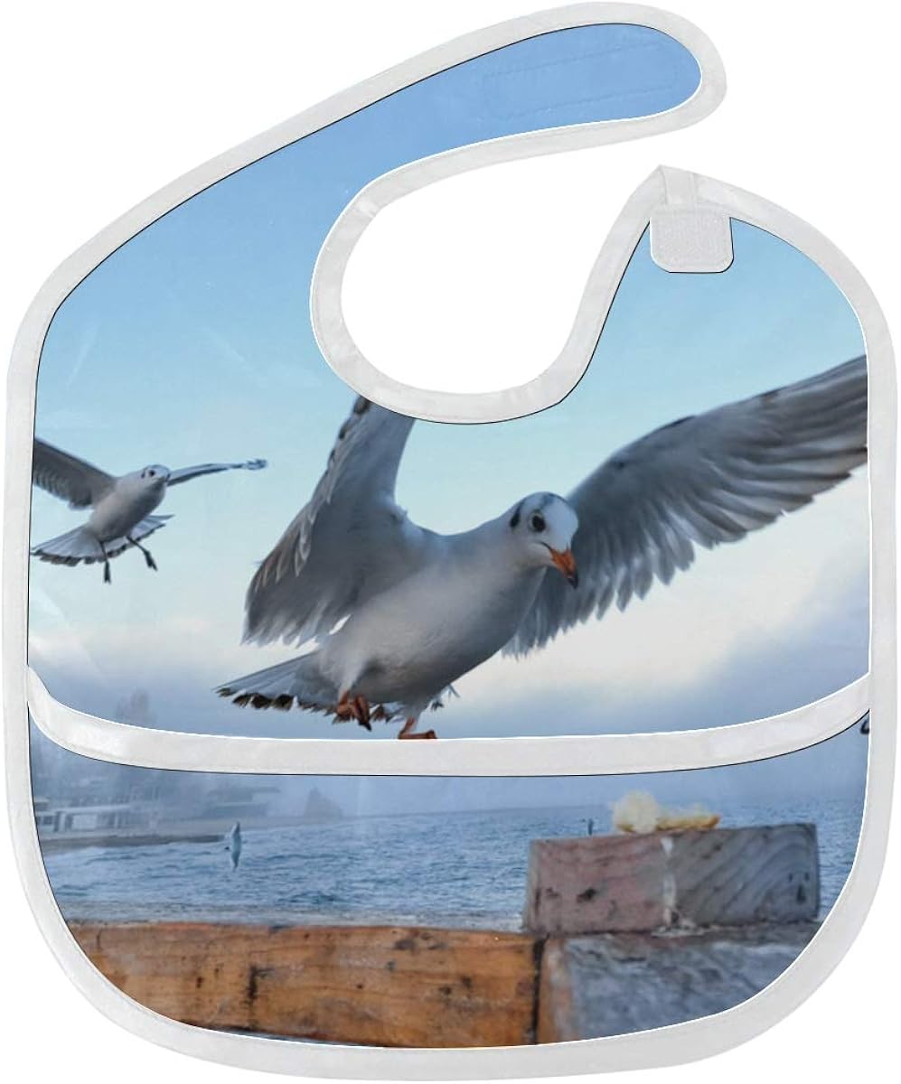 Plosds Lätzchen Mädchen Möwen fliegen über dem Gewässer Lätzchen für