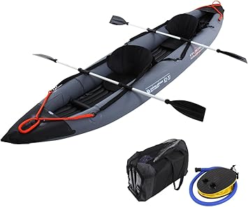Amazon Doppelganger ドッペルギャンガー アウトドア 2人乗り インフレータブルカヤック K2 37 キャリーバッグ フットポンプ パドル付属 Dod ディーオーディー カヤック