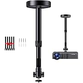 DAWASAPAT Projector Ceiling Mount with New Gimbal, Adjustable Length Projector Mount, &frac14;-Inch Screw, Compatible with Most Projectors, Ceiling/Wall Use with Adjustable Angle