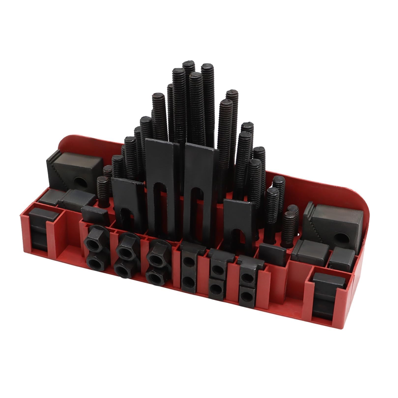 Photo 1 of Jecoupoon 58 Piece 5/8" T-Slot 1/2" Stud Hold Down Clamp Clamping Kit for Clamping of Workpieces of Machine Tools Lathes and Metal Cutting Machine Tools