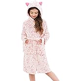 Doctor Unicorn Soft Hooded Rainbow Bathrobe Sleepwear for Girls