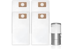 STREYTOTEK 4 Pcs Central Vacuum Bags for OVO Nadair Central Vacuum, 12.5L 3.2 Gal Disposable Bags, Triple Layer Filtration Leak Proof Design, Compatible 700ST-25H 600-AL-18