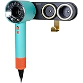 simpletome Hair Dryer Holder Wall Mount for All Magnetic High Speed Blow Dryer with Plug Cord Organizer Hook (Aluminum Alloy,