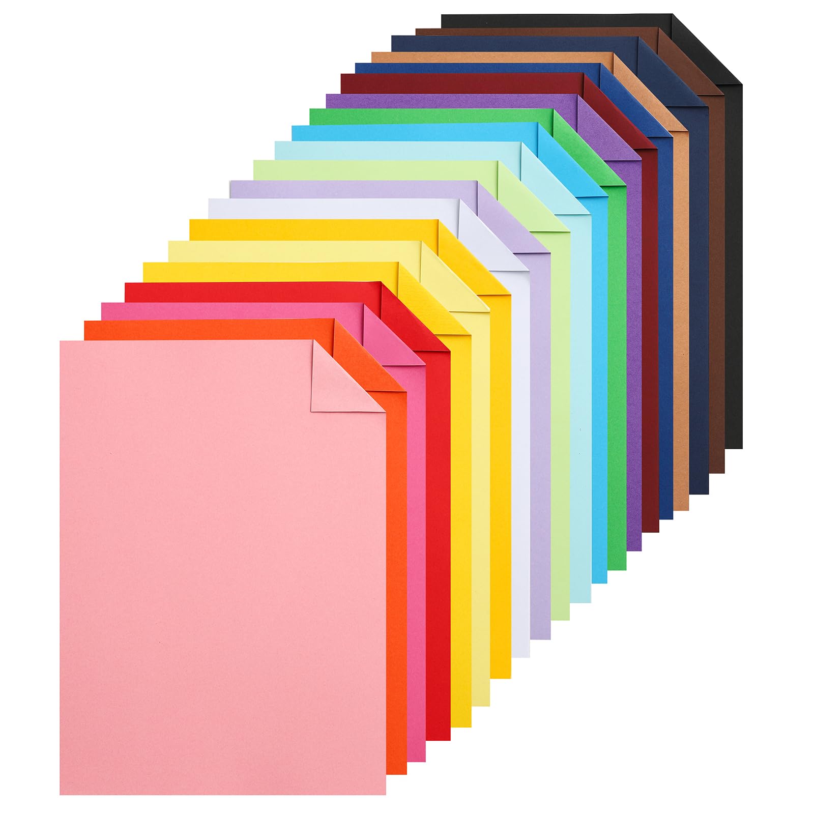 Photo 1 of Silunkia 100 Sheets Colored Cardstock Craft Paper, 20 Assorted Colors 200gsm/75lb Art Projects Card Stock Colored Paper for Christmas DIY Cards Making, Birthday Decorations, Scrapbooking