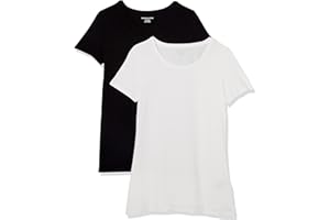 Amazon Essentials Women's Regular-Fit Short-Sleeve Crewneck T-Shirt, Multipacks