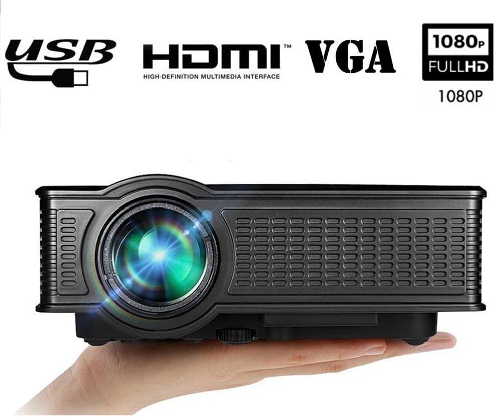 Full HD Video Projector, Boscheng 1080P Portable Mini Movie Projector Multimedia Projector with HDMI VGA SD USB AV For Home Cinema Entertaiment