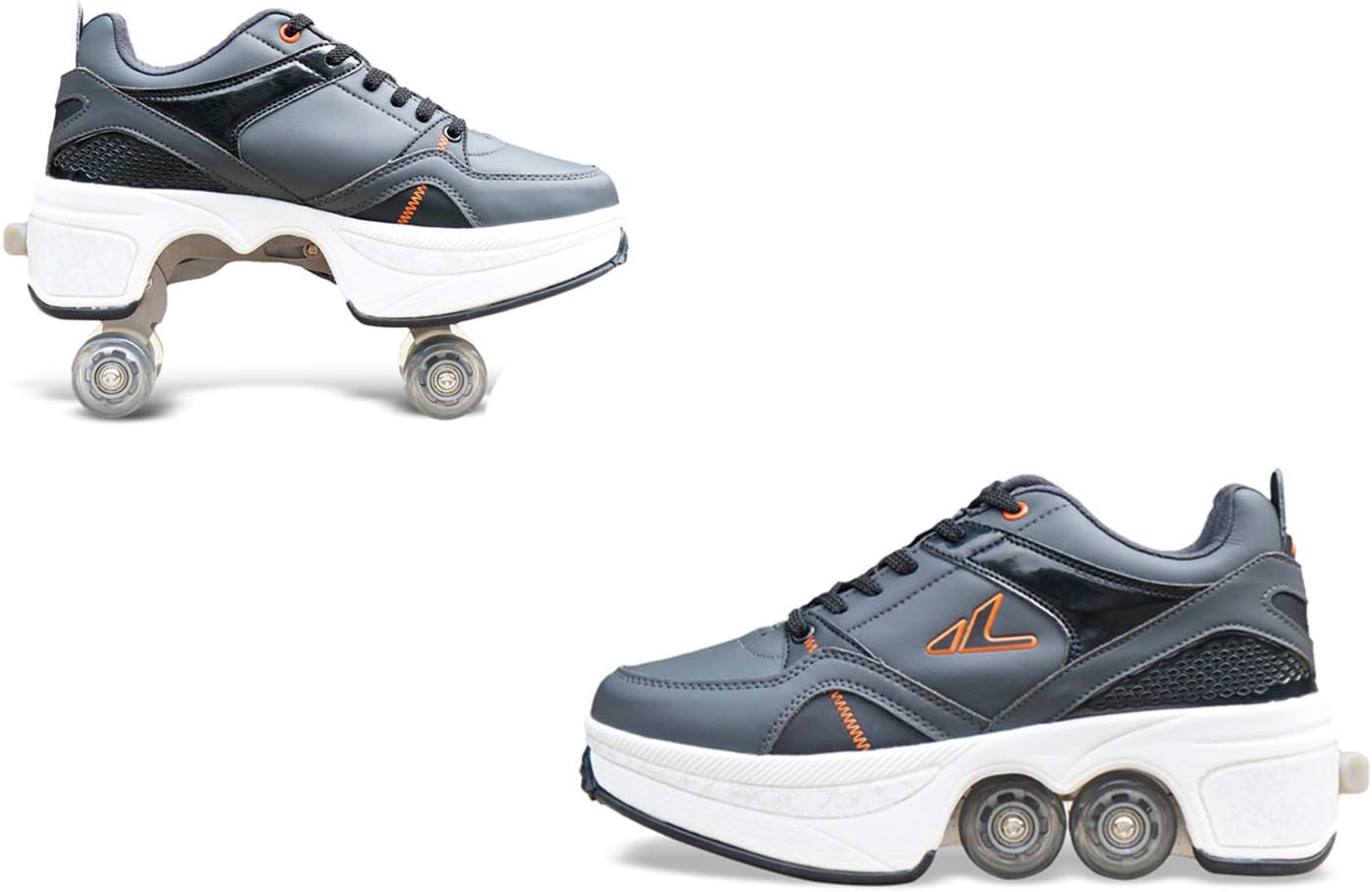 sanheng fire Deformation Parkour Shoes Four Rounds of Running Shoes Roller Skates : Sports & Outdoors