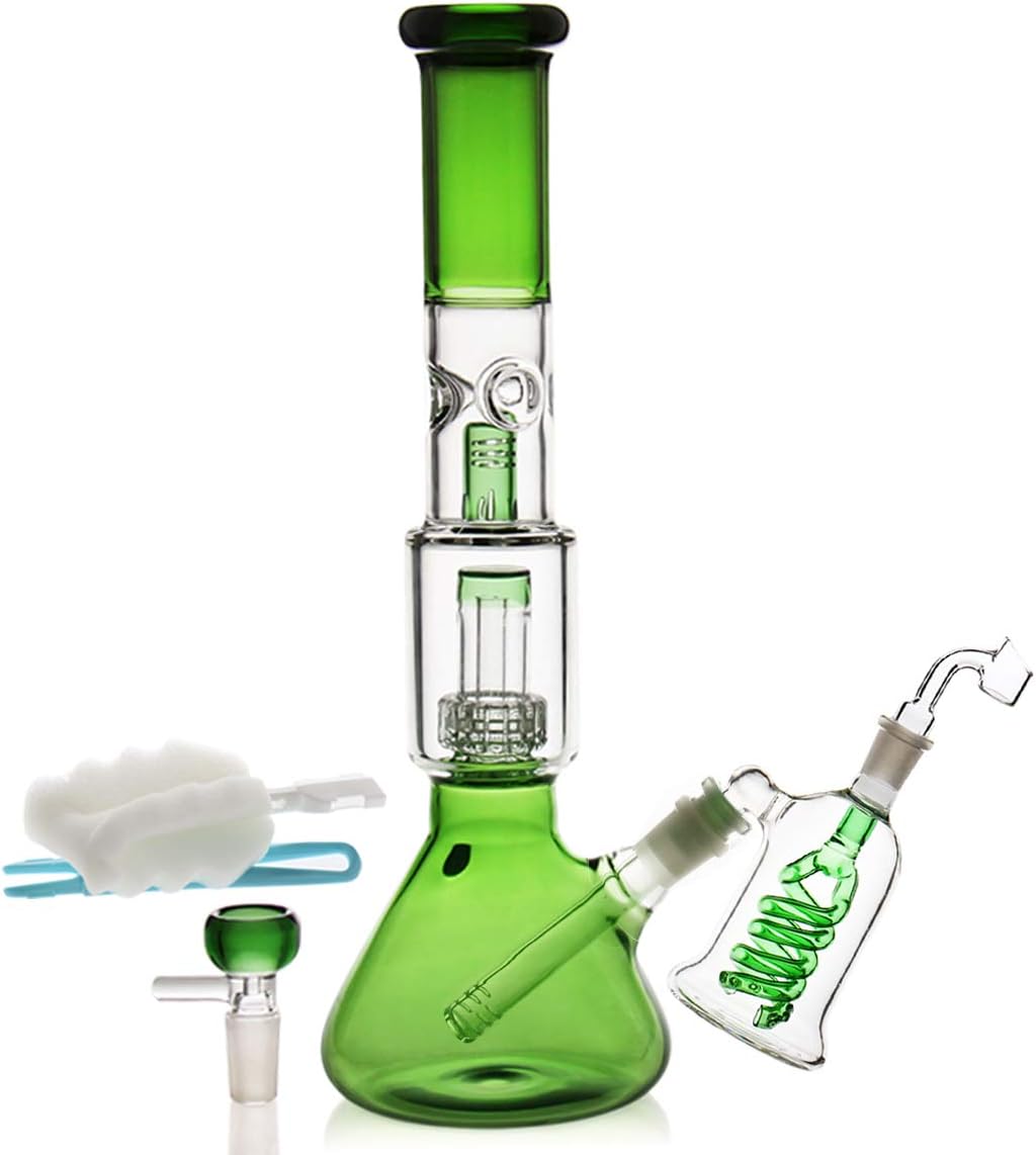 Bong Glass Bong Water Bongs for Smoking Bong Bowl Accessories 14.5mm Height 31cm 460g Recycling
