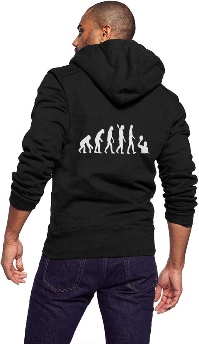 Hoodies for Men Zip Up with Design Midweight Fleece Hooded Jacket