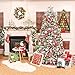 Valery Madelyn Christmas Tree Ornaments Set, 50ct Red Green White Shatterproof Christmas Tree Decorations Bulk, Variety Vintage Decorative Hanging Ball Ornaments for Xmas Trees Holiday Party Decor