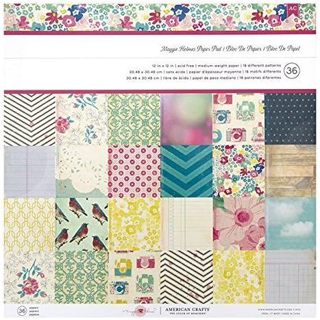 American Crafts Maggie Holmes Paper Pad-12X12-36 Sheets