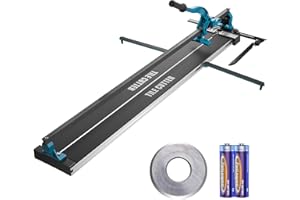VEVOR Manual Tile Cutter, 48 inch, Porcelain Ceramic Tile Cutter with Tungsten Carbide Cutting Wheel, Infrared Positioning, Anti-Skid Feet, Durable Rails for professional installers or beginners