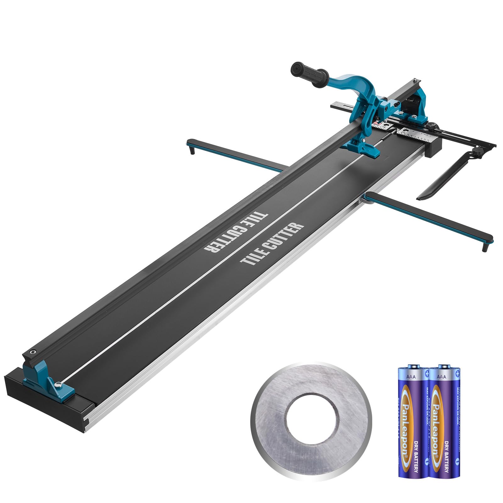 Photo 1 of **MISSING CUTTING WHEEL**VEVOR Manual Tile Cutter, 48 inch, Porcelain Ceramic Tile Cutter with Tungsten Carbide Cutting Wheel, Infrared Positioning, Anti-Skid Feet, Durable Rails for professional installers or beginners
