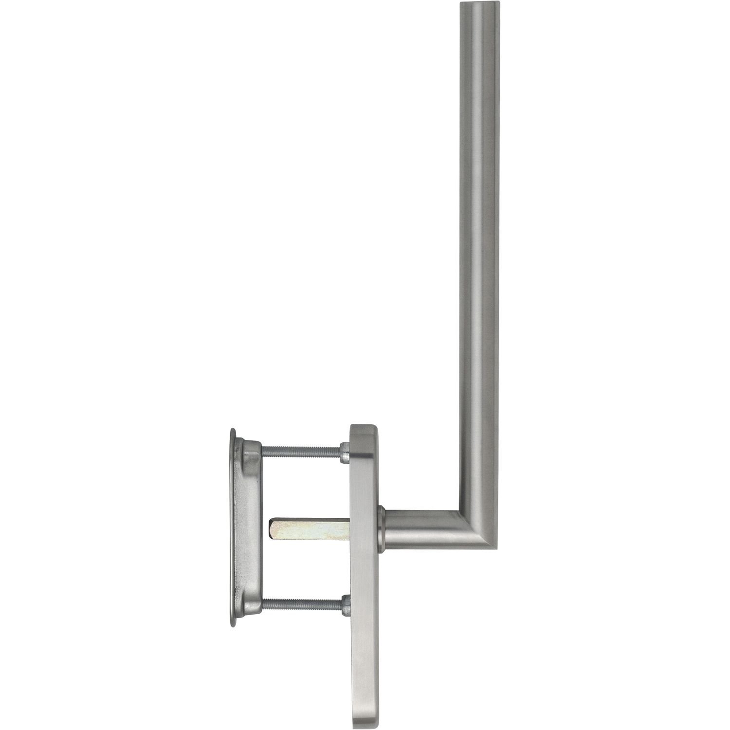 Hoppe Amsterdam Lever Lock Set with Shell Handle Unperforated Length 285 mm Matt Stainless Steel