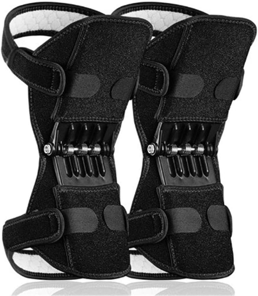 A Pair Knee Protection Booster Power Lift Support Knee Pads Powerful Rebound Spring Force for Sports Hiking Climbing