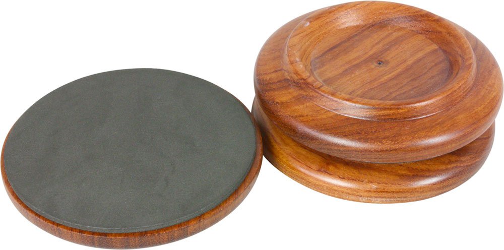 Piano Workshop set of 3 castor cups for grand piano - rosewood finish