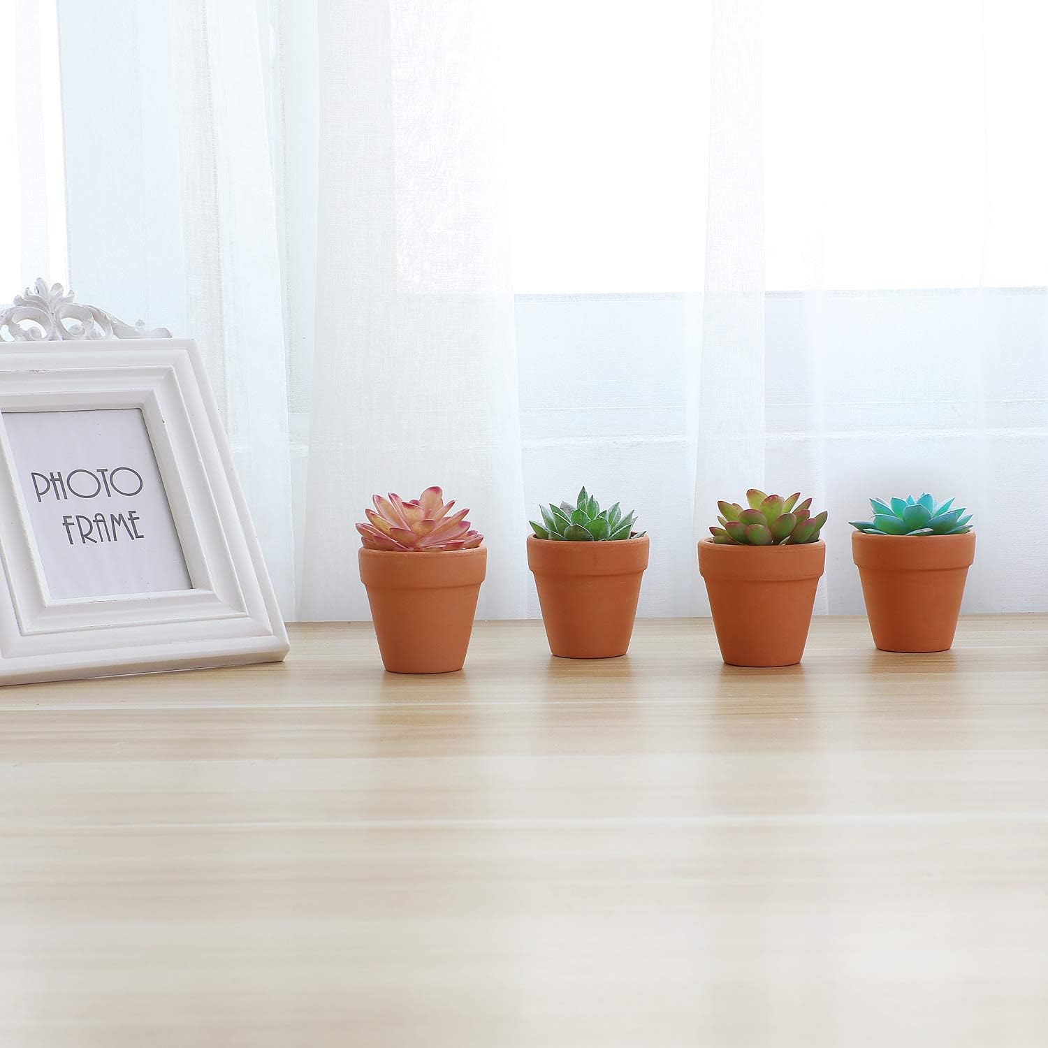 T4U 6.5CM Terracotta Plant Pots 12 Pcs, Mini Terracotta Pots with Drainage Holes - Image 4