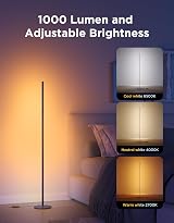 Govee LED Floor Lamp RGBIC Corner Lamp 61 Scenes Music Sync Smart Black view 5