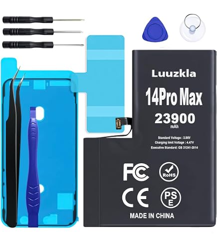 Batteria Elephantstory Per IPhone 14 Pro Max – 5200mAh Alta Capacità Con Kit Di Riparazione, Compatibile A2894/A2651/A2893/A2896/A2895