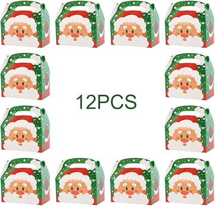 Piccoli Regali Per Natale.Takefuns Scatole Regalo Natalizie Confezione Da 12 Pezzi Per Bomboniere Regali Di Natale Piccoli Elementi Di Babbo Natale Verde Amazon It Cancelleria E Prodotti Per Ufficio
