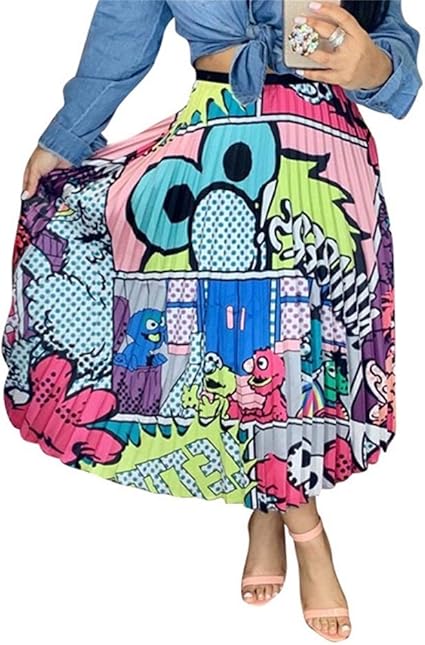 cartoon maxi skirt
