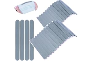 ETIAL 50Pcs Nose Bridge Strips Pad Self-Adhesive Anti-Fog Cushion Protection Stripe DIY Crafting Black Latex