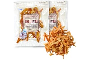 FISHER QUEEN [6.34oz * 2packs] Original Flavor, Korean Barbecue Grilled Dried Squid, Savory Seafood Snack, Slice Squid, 오징어