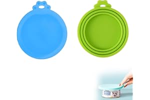 SHELDAMY 2 Pack Pet Food Can Lids, Keep Food Fresh Universal Silicone Can Covers Fit All Standard Size for Dog Cat Food Can Top