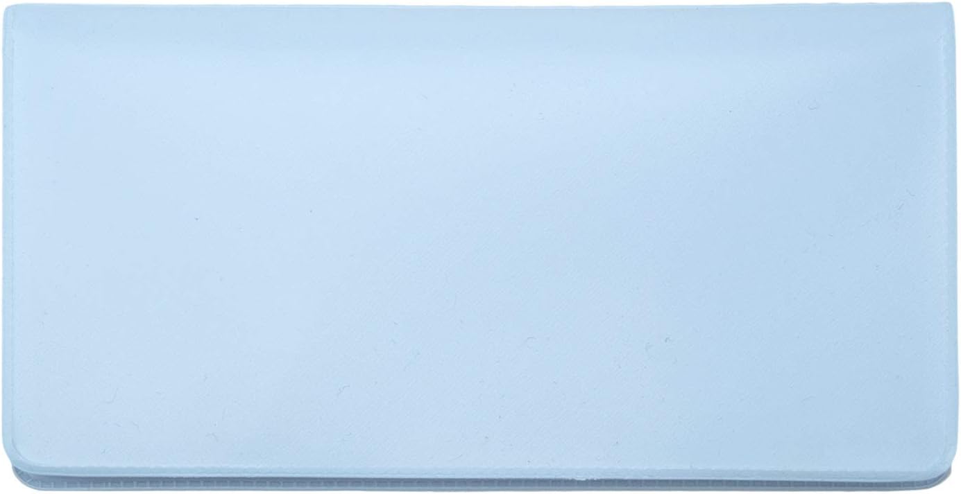 Baby Blue Vinyl Checkbook Cover, Top Tear Personal Vinyl Checkbook Cover