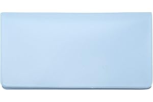 CAROUSELCHECKS Baby Blue Vinyl Checkbook Cover, Top Tear Personal Vinyl Checkbook Cover