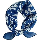 Pemilosci Cotton-Blend Bandana, Head Scarf, Headband, Head wrap, Hair Neck Scarf for Women 22 x 22 inch