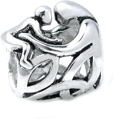 Queenberry Charm Bead Mamma Con Figlio Argento Sterling Ideale Per Pandora E Trollbeads Amazon It Gioielli