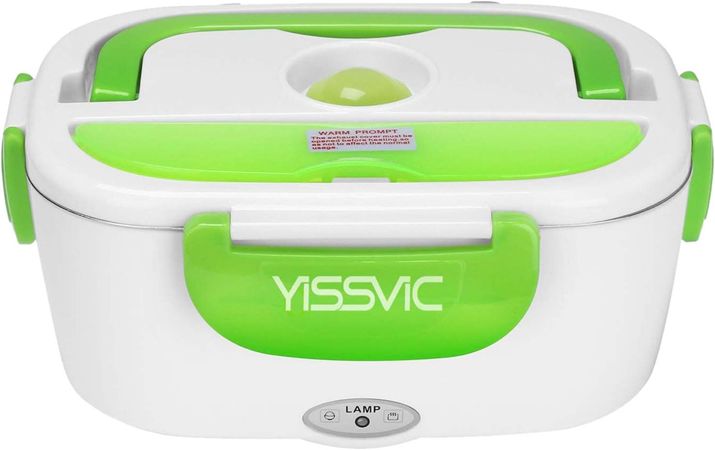 YISSVIC Electric Lunch Box Food Heater 40W Car-use Charging Adapter Portable Lunch Heater with Removable Stainless Steel Container Food Grade Material 12V