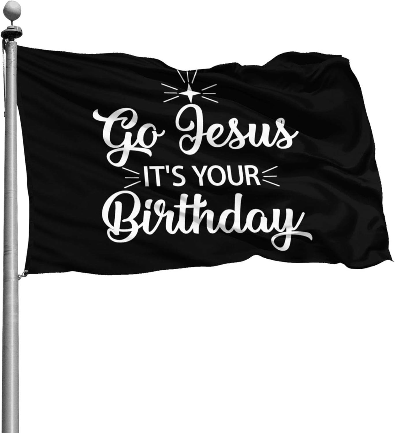 VinMea Go Jesus Its Your Birthday Happy Birthday Jesus 3x5 Ft Flag - Outdoor Flag House Banner - Premium Flag with Brass Grommets