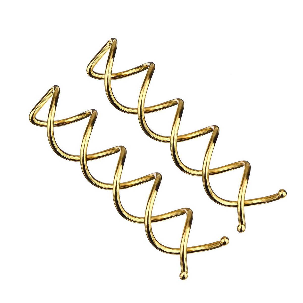 FRCOLOR 20pcs Gold Spiral Hair Pins, Mini Screw Hair Clips for Diy Hairstyles, Durable Steel Wire with Ball-Tops Design