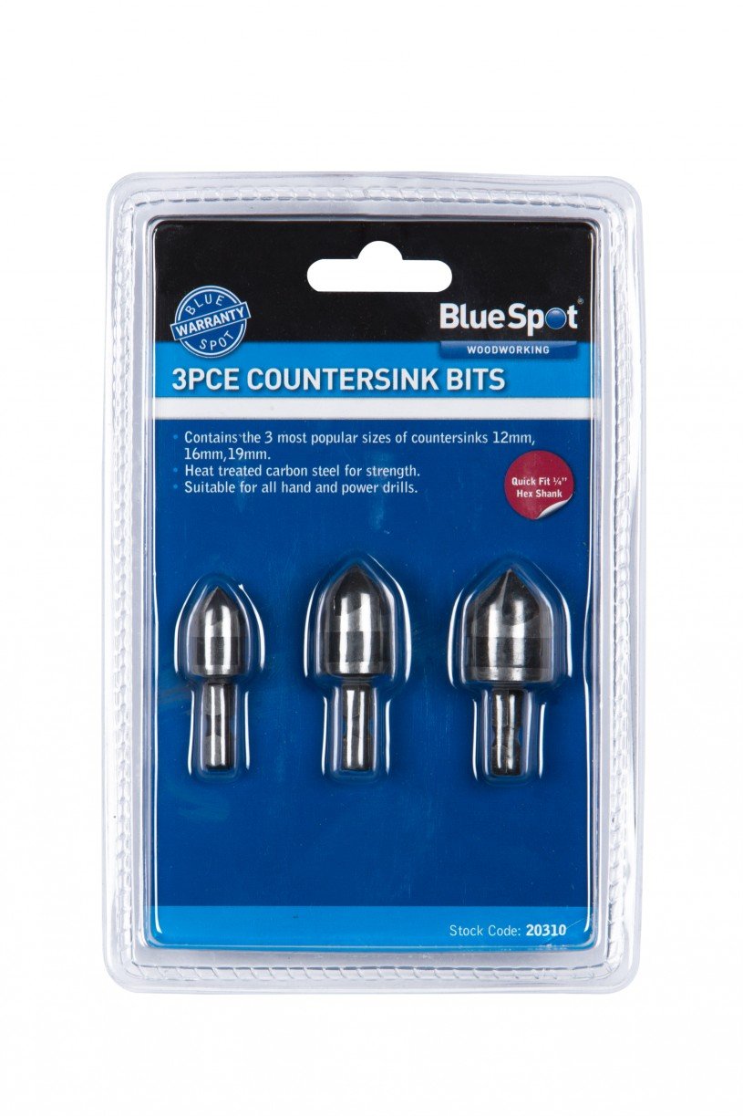 Blue Spot Tools 20310 Countersink Bits (3 Pieces)