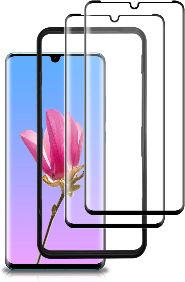 ZEYANGER Protector and Tempered Glass with 3D Case Friendly and HD Clear Screen Protector for Huawei P30 Pro (Pack of 2)