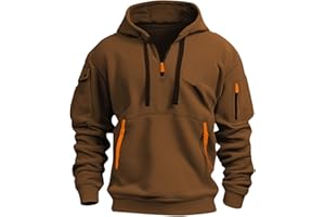 Ymosrh Men's Hoodies, Athletic Workout Gym Hoodie Long Sleeve Pullover Tactical Hooded Sweatshirts with Pockets, S-5XL