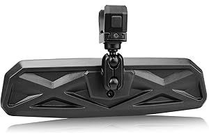 SHEJISI UTV Universal Rear View Mirror for 1.5-2.0 Inch Roll Cage, Compatible with Polaris RZR、Can am Maverick、Honda Pioneer Talon SXS、Kawasaki Mule KRX、Yamaha Wolverine YXZ、Kubota RTV、CF Zforce、Gator