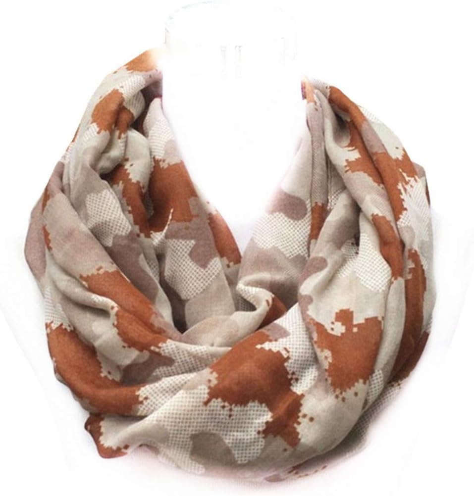 Lucky Leaf Women Lightweight Cozy Infinity Loop Scarf with Various Artist Print