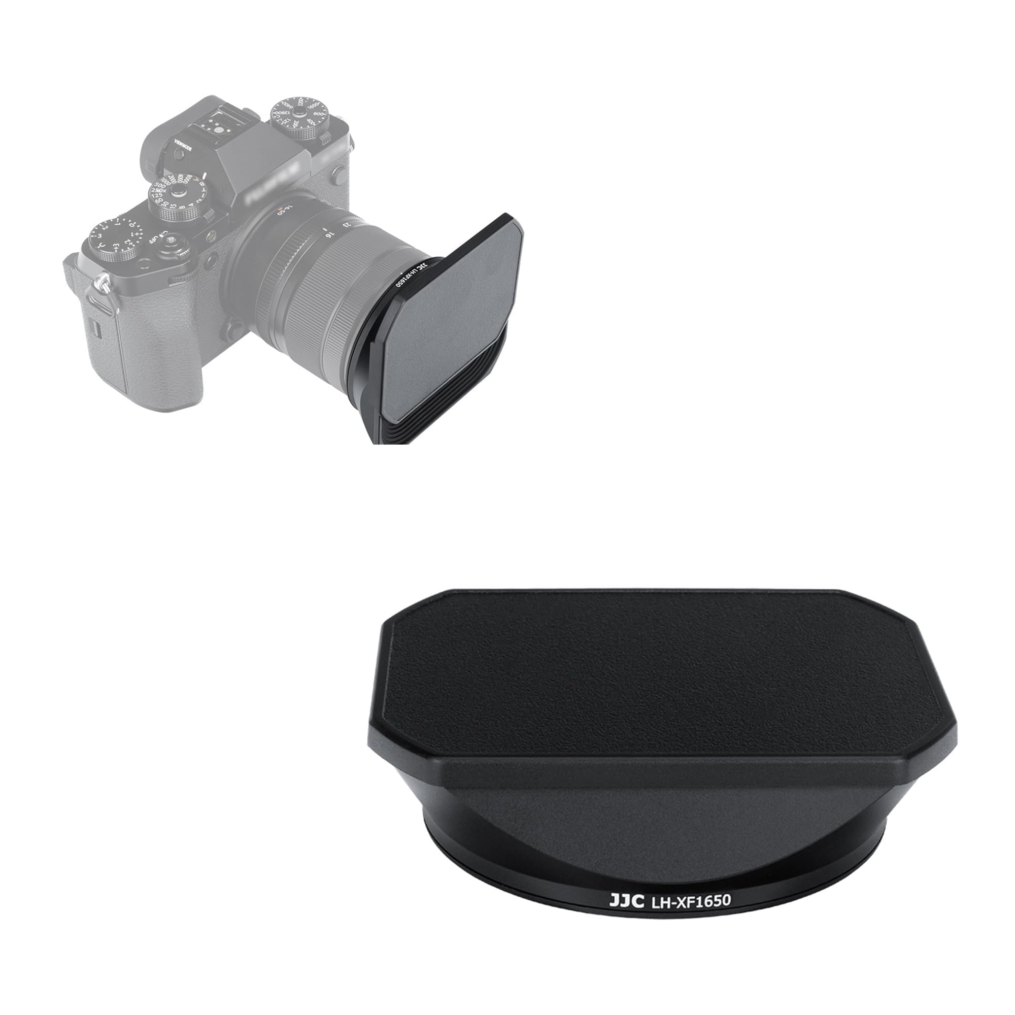 JJC Metal Square Lens Hood for FUJI. XF 16-50mm f/2.8-4.8 R LM WR, XF33ｍｍF1.4 R LM WR Lens with Slide Design Hood Cap
