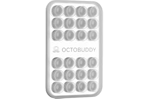 OCTOBUDDY Mirror - OG Suction Cup Phone Mount - Silicone Suction Grip Mobile Holder with Built-in Mirror - Hands-Free Selfies and Videos - Content Creator Accesory - 2.6″ x 3.9″, Transparent