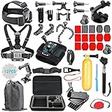 RayHom Outdoor Sports Camera Accessory Kit for GoPro Hero 5/4/3+/3/2/1 Black Silver SJ4000 SJ5000 SJ6000, Accessories for Action Video Cameras Xiaomi Yi Lightdow AKASO DBPOWER and More. (54 Items）
