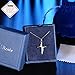 J.Rosée Necklaces, Heart Necklace 925 Sterling Silver 3A Cubic Zirconia Pendant Necklace, 18