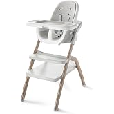 Graco EveryStep Slim 6-in-1 Convertible Highchair, Misty | 6 Modes of Use, Infant to Youth Seating, Adjustable Height and Recline, Compact, Self-Standing Fold, Dishwasher-Safe Tray