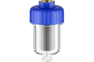 Hot Water Heater Pre Filter Washing Machine Tap Scale Strainer Purifiers Faucet Filter for Kitchens and Bathrooms ABS Stainle