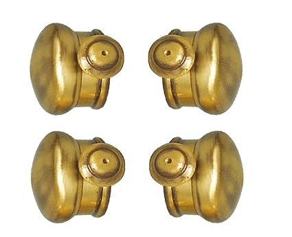 Badris End Cap for Curtain Rod - Pack of 4 pieces Antique Finish (WITHOUT SUPPORT)
