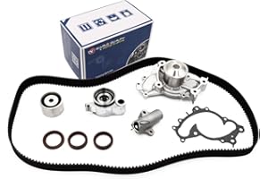 WQ W&Q AUTO PARTS Timing Belt Kit Water Pump w/Gaskets Tensioner 2001-2010 For Toyota Camry Highlander Sienna Solara For Lexus ES300 RX300 3.0L 3.3L V6 DOHC 1MZFE 3MZFE 24V OE Style